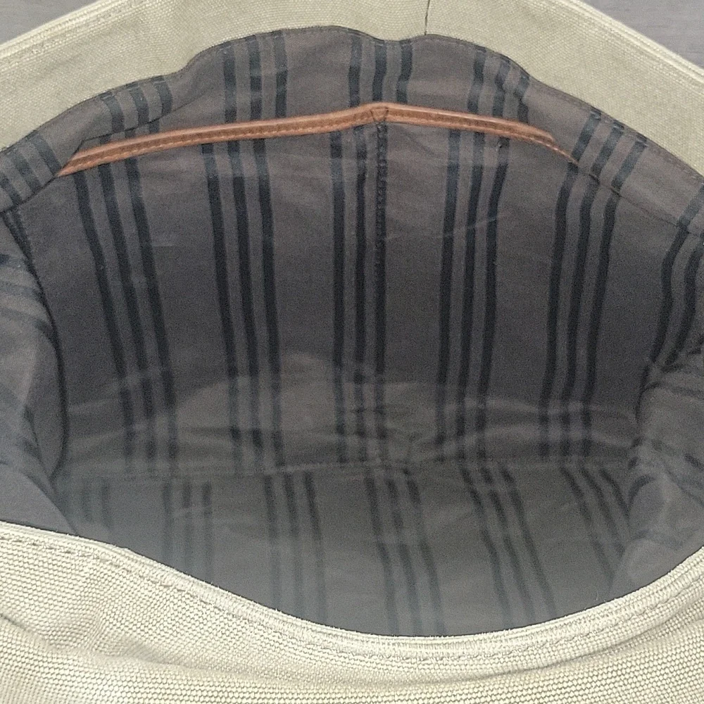 Frye Distressed Canvas and Leather Messenger Bag in Beige and Brown - Men